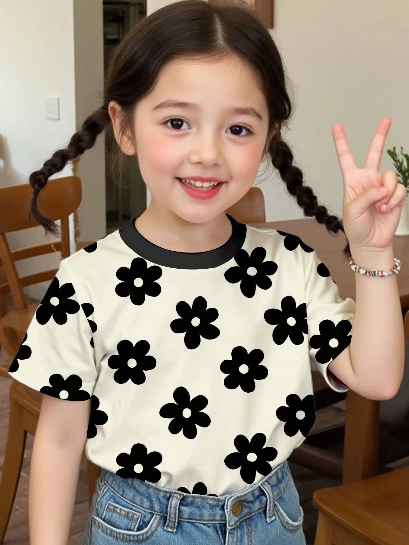 Girl Clothing Summer 3D Print T-Shirt Kawaii Cat Graphic Kids Girls Clothes Outdoor Short Sleeve Causal Children Top for Girls
