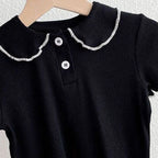 1pcs Kid Summer Cute Sweet Tee Childrens T-shirt Casual Fashion Short Sleeve T shirt Trendy Soft Girl Clothes Child Ice Silk Top