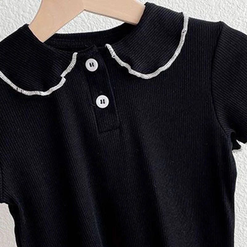 1pcs Kid Summer Cute Sweet Tee Childrens T-shirt Casual Fashion Short Sleeve T shirt Trendy Soft Girl Clothes Child Ice Silk Top