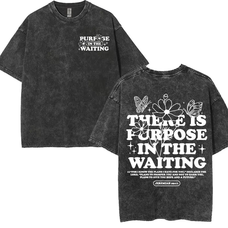 Vintage Washed Living Proof of A Loving God Print T Shirts Women Inspirational Christian Apparel T Shirt Men's Oversized T-shirt
