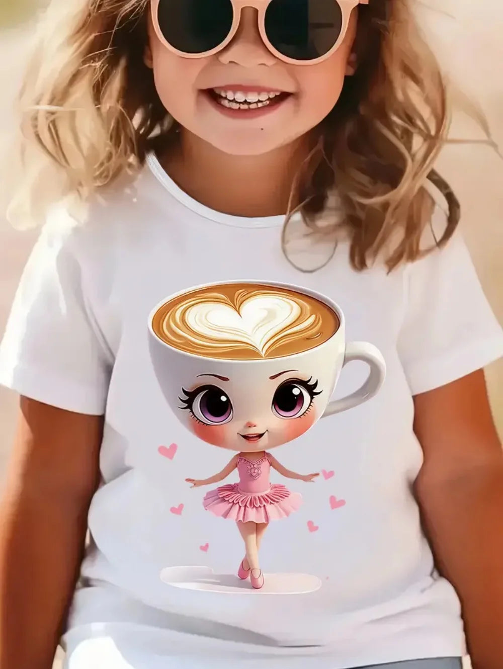 Italian Brainrot Cute Meme T-Shirt for Girls Clothes Ballerina Cappuccino Print Tee Tops Pink Summer Kawaii Outfits Streetwear