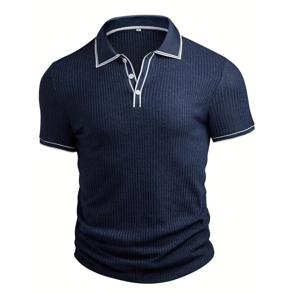 New Men's Polo Short-sleeved Shirt Solid Color For Men Business Casual And Trendy Summer New Men's Short-sleeved Polo Shirt
