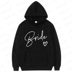 Team Bride Matching Hoodies Women Soft Casual Bridesmaid Bachelorette Party Gift Hooded Sweatshirts Wedding Group Outfits Tops