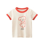 2025 Summer 2-8 Years Kids Girl Shorts Sleeve T-shirts Printed Little Girl Top Baby Girl T Shirts Children Toddler Girl Clothes
