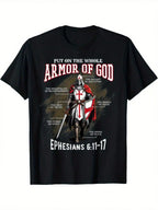 Full Armor Of God Inspirational Bible Verse T-Shirt For Men, Women & Youngsters - Soft Cotton