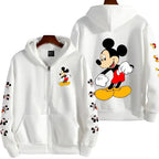 Unisex Disney Zip Up Hoodie Men Women Oversized Casual Long Sleeves Streetwear Sweatshirt Autumn Winter Trendy New Y2k Clothes