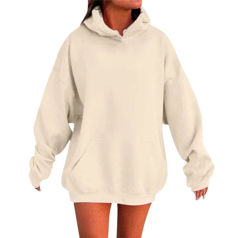 Plus Size Hoodies for Women Women's Oversized Hoodie Loose Fit Soft Fleece Pullover Hooded Sweatshirt with Pockets for Girls