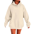 Plus Size Hoodies for Women Women's Oversized Hoodie Loose Fit Soft Fleece Pullover Hooded Sweatshirt with Pockets for Girls