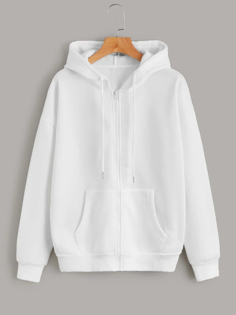 Plus Size Women's Drawstring Hooded Sweatshirt Tops Graduation Back To School Graduation Teacher Outfits Women Zip Up Pocket