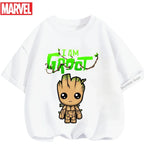Summer Boys Girls Hulk T-Shirt 3-14 Years Marvel Super Hero Kids Spiderman Breathable Short Sleeve Avengers Soft Tee