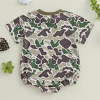 0-18M Newborn Infant Baby Boy Summer Romper Outfit Camouflage Short Sleeve Bodysuit Jumpsuit Clothes
