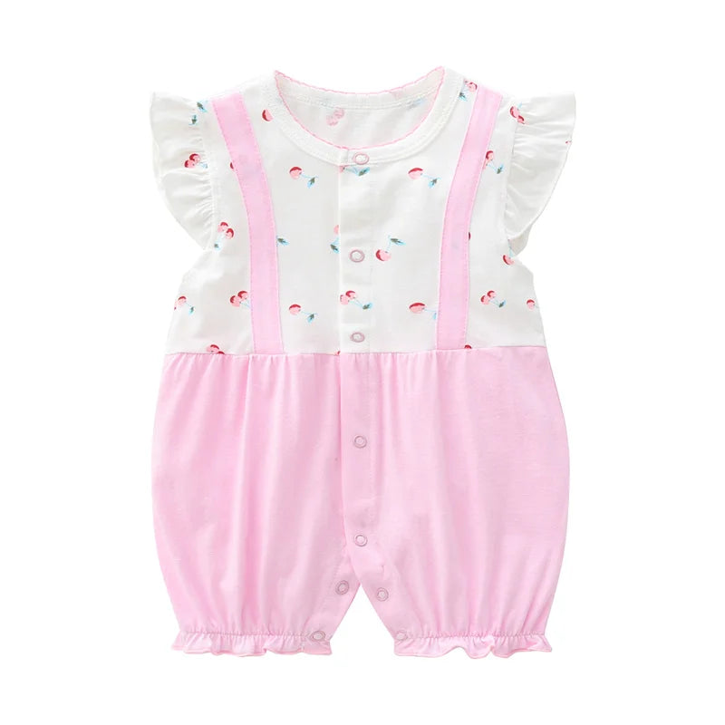 3-18 Month baby Summer clothes rompers girls overalls short Sleeve bodysuit cotton baby clothing jumpsuit newborn Girl onesies