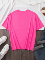 Fashionable Ladies round Neck Short Sleeve Pattern Print T-Shirt Stylish Casual Top for Women
