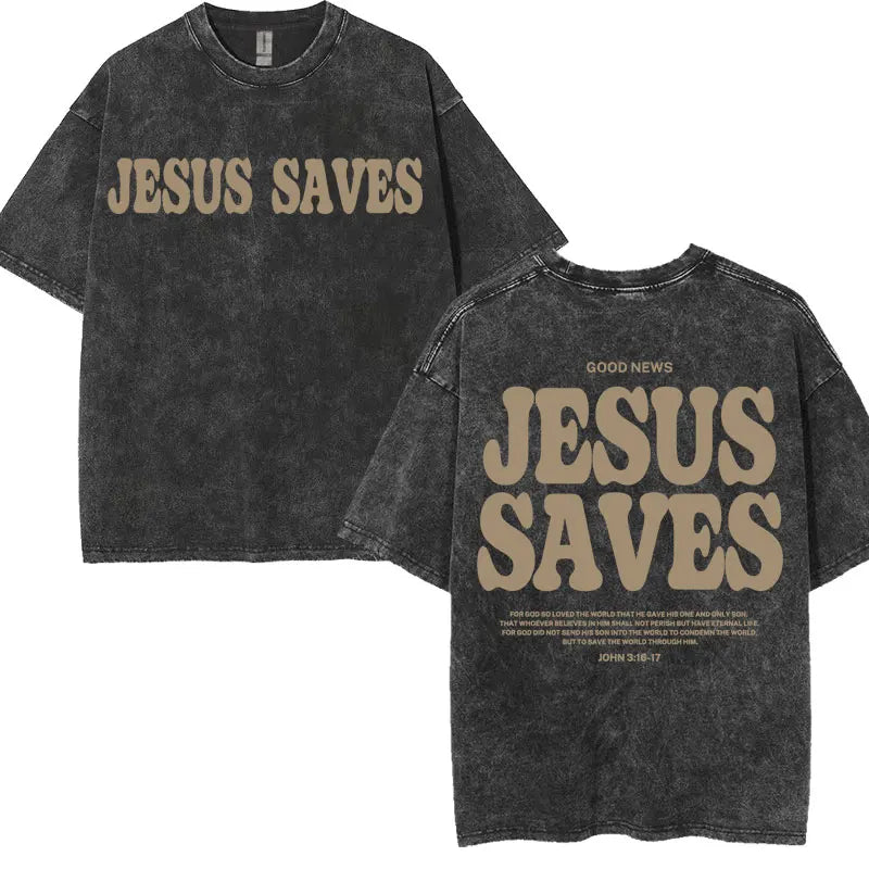 Vintage Washed Living Proof of A Loving God Print T Shirts Women Inspirational Christian Apparel T Shirt Men's Oversized T-shirt