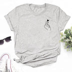 New Women T Shirt Cute Than Heart Printed T-shirt Fashion Love Heart Loose Short Sleevs Round Neck T-shirt Casual Female Tops