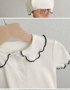 1pcs Kid Summer Cute Sweet Tee Childrens T-shirt Casual Fashion Short Sleeve T shirt Trendy Soft Girl Clothes Child Ice Silk Top
