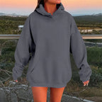 Plus Size Hoodies for Women Women's Oversized Hoodie Loose Fit Soft Fleece Pullover Hooded Sweatshirt with Pockets for Girls