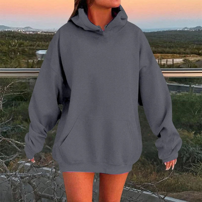 Plus Size Hoodies for Women Women's Oversized Hoodie Loose Fit Soft Fleece Pullover Hooded Sweatshirt with Pockets for Girls