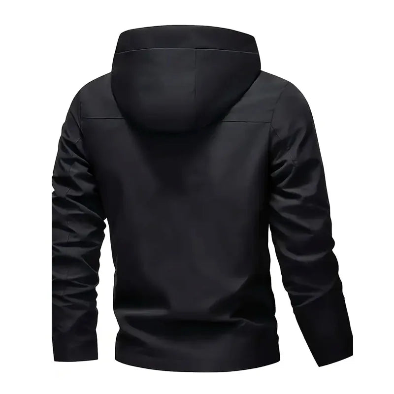 Spring Autumn New Style Men's Windproof and Waterproof Design Hooded Long-Sleeved Zipper Outdoor Leisure Sports Jacket