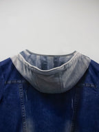 Plus size women's imitation denim casual short sleeved round neck top Western style denim style T-shirt versatile comfortable