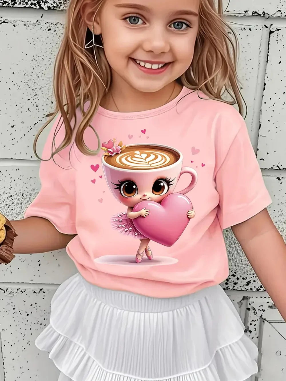Italian Brainrot Cute Meme T-Shirt for Girls Clothes Ballerina Cappuccino Print Tee Tops Pink Summer Kawaii Outfits Streetwear