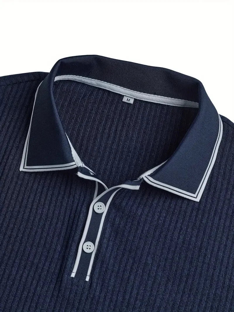 New Men's Polo Short-sleeved Shirt Solid Color For Men Business Casual And Trendy Summer New Men's Short-sleeved Polo Shirt