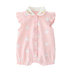 3-18 Month baby Summer clothes rompers girls overalls short Sleeve bodysuit cotton baby clothing jumpsuit newborn Girl onesies