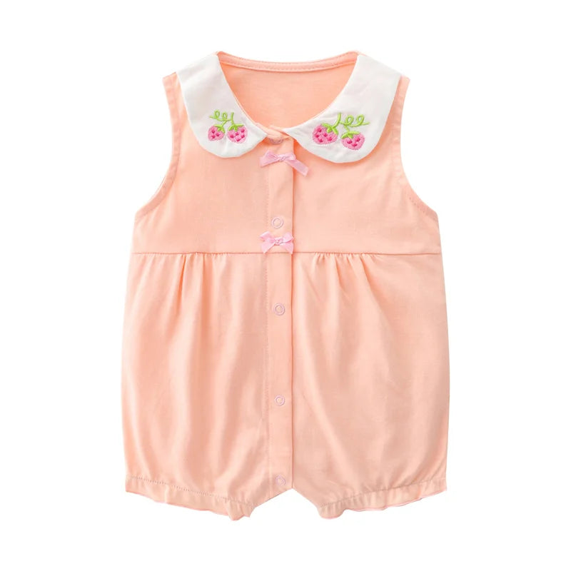 3-18 Month baby Summer clothes rompers girls overalls short Sleeve bodysuit cotton baby clothing jumpsuit newborn Girl onesies