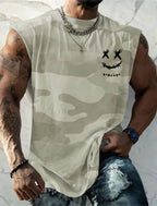 Men's Tank Top Sleeveless T-Shirt Pattern Print Summer Sports Running Gym Designer Casual Muscle Sleeveless Clothing 3D Printed