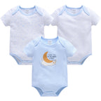 Kavkas 3 Pcs/lot Baby Boy Bodysuit 100% Cotton Lion Print 3M 6M 9M 12M Newborn Girls Clothes Summer Body Clothing