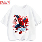 Boys Spiderman Clothes Girls Spider-Man Graphic T-Shirt Ages 3-14 Summer Marvel Kids Casual Tops