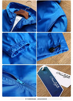 2026 New Spring and Autumn Men's Plus-size Casual Fashion Zippered Outdoor Windproof and Sun-proof Windbreaker Jacket