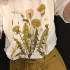 Women Clothing Harajuku Dandelion Botanical Graphic Tshirt Hiking Shirt Botanical Print Shirt Short Sleeve Plus Size Tee
