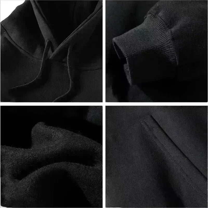 Plus Size Europe, America, Autumn and Winter Velvet Warm Thickened Retro Loose Casual Hoodie Couple Solid Color Sweater Tide