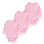 Kiddiezoom 3 Pcs Newborn Cartoon Long Sleeve 100%cotton Baby Boy Girl Bodysuit Soft Infant Onesies Clothes