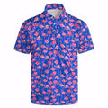 Fashion USA Flag Pattern Polo Shirt For Men 3D Print Short Sleeves T-shirt Hot Sale Street Summer Button Loose Lapel T Shirts