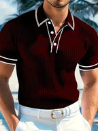 New Men's Polo Short-sleeved Shirt Solid Color For Men Business Casual And Trendy Summer New Men's Short-sleeved Polo Shirt