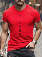 Luxurious brand fashionable cartoon letter print round-neck street-style short-sleeved T-shirt, trendy men's summer Y2K top