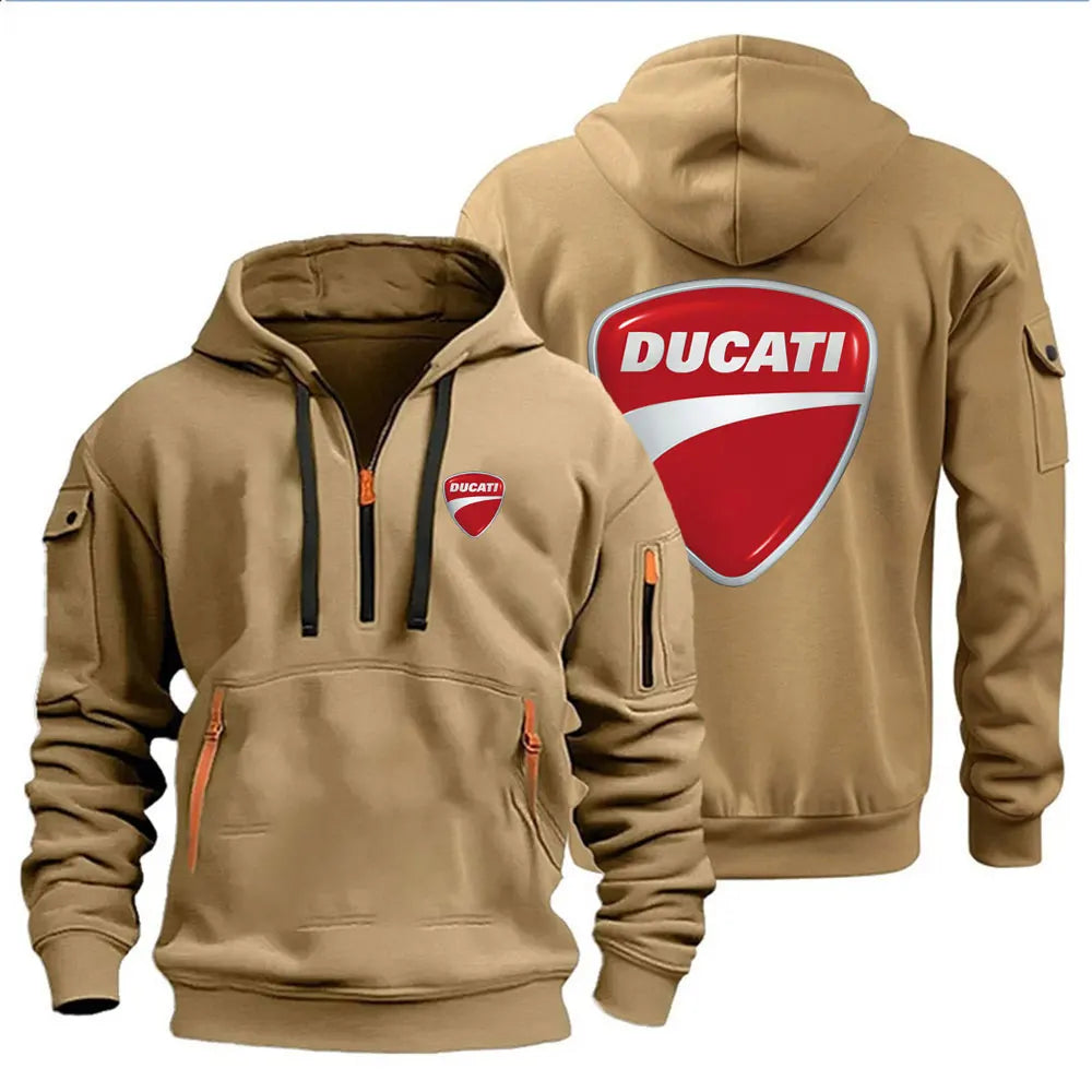 Ducati men's hooded sweatshirt spring autumn outdoor sportswear fashionable casual motorcycle enthusiasts loose men's clothing