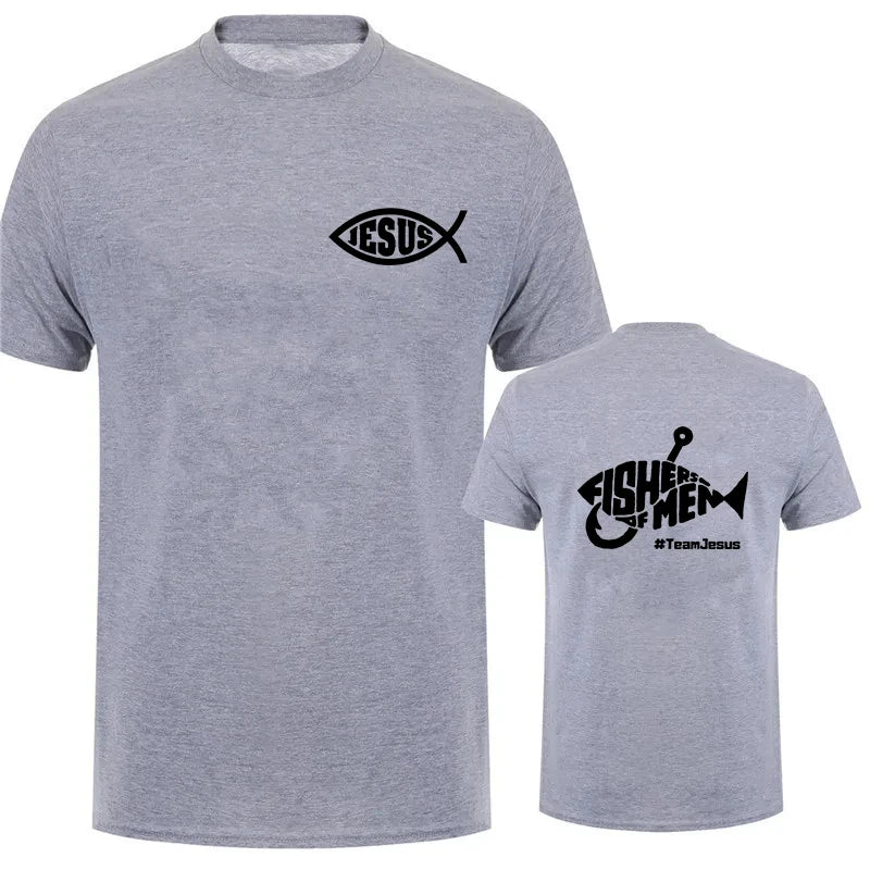 T-shirt for Men's Fishers of Men Christian Graphic Y2k Tops Fshion Casual T Shirts Short Sleeved Tees Cotton Oversized Clothing