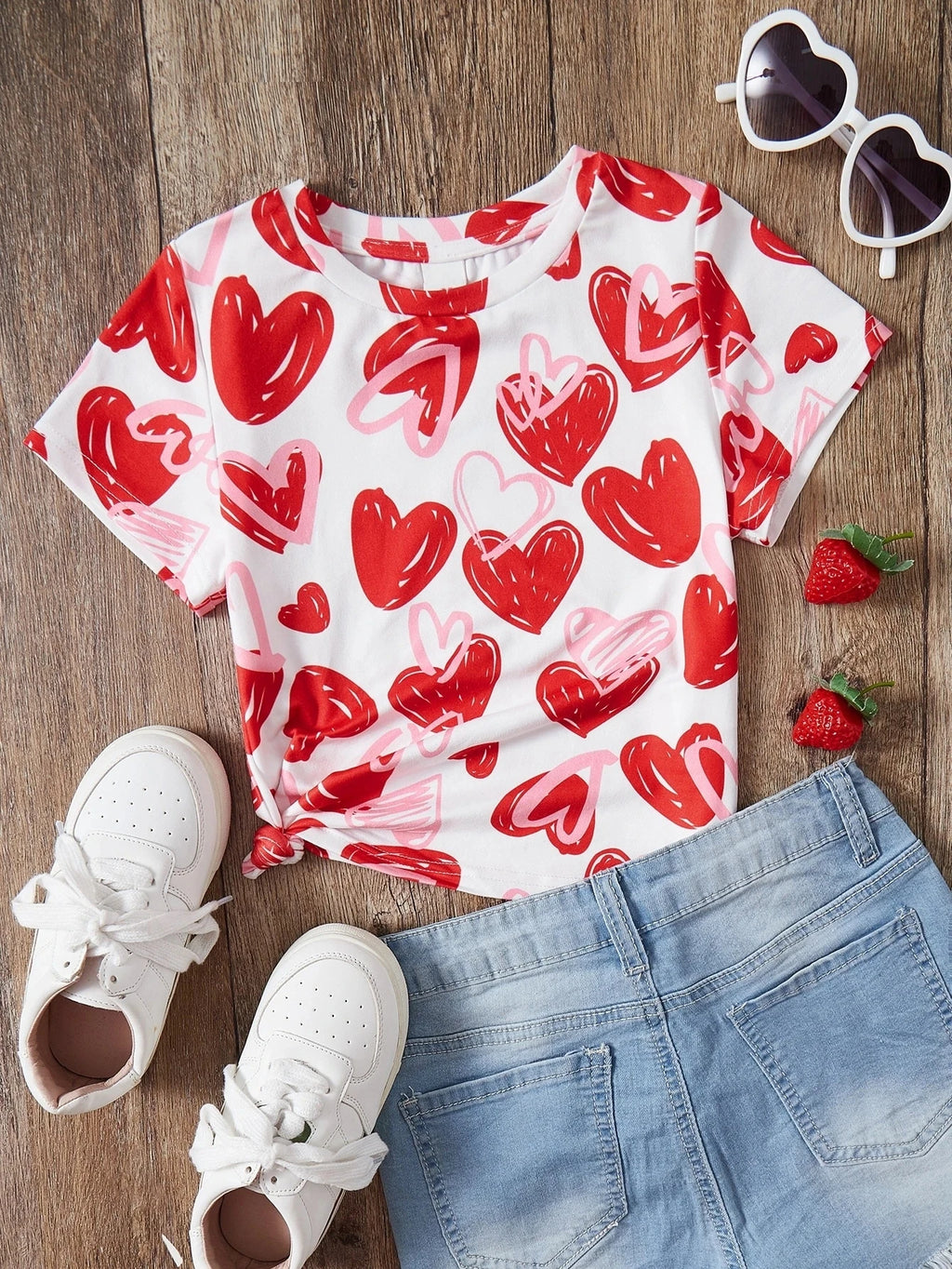 Girl Clothing Summer 3D Print T-Shirt Kawaii Cat Graphic Kids Girls Clothes Outdoor Short Sleeve Causal Children Top for Girls