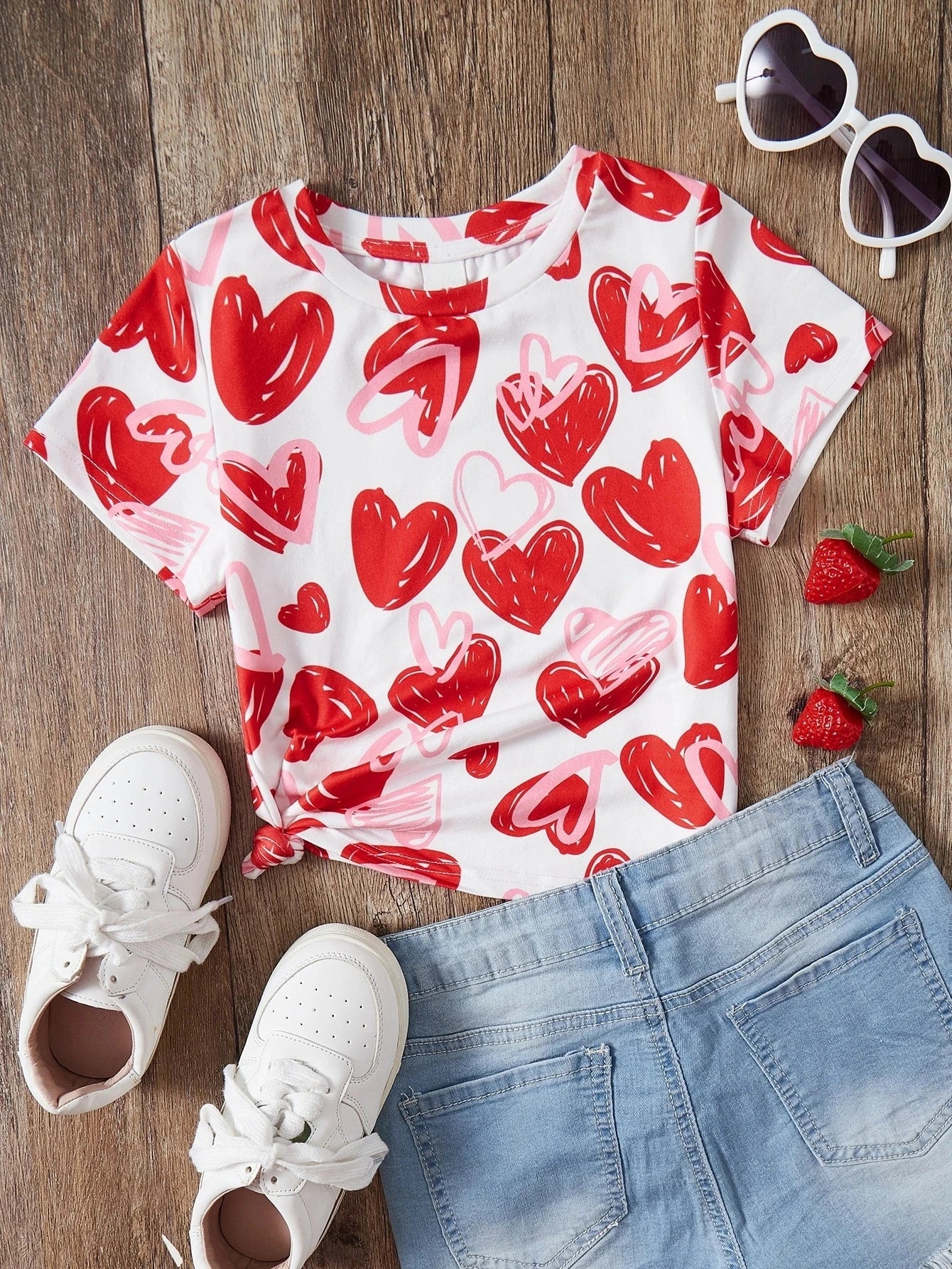 Girl Clothing Summer 3D Print T-Shirt Kawaii Cat Graphic Kids Girls Clothes Outdoor Short Sleeve Causal Children Top for Girls
