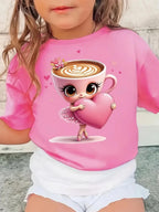 Italian Brainrot Cute Meme T-Shirt for Girls Clothes Ballerina Cappuccino Print Tee Tops Pink Summer Kawaii Outfits Streetwear