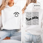 Personalized Womens Bridal Shower Print Hoodie Personalized Sweatshirt Tops Casual Pullover Hoodie Bachelorette Party Sportwear
