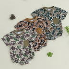 0-18M Newborn Infant Baby Boy Summer Romper Outfit Camouflage Short Sleeve Bodysuit Jumpsuit Clothes