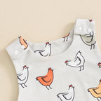Citgeett Summer Infant Baby Girls Boys Rompers Print Straps Sleeveless Jumpsuits Overalls Clothes