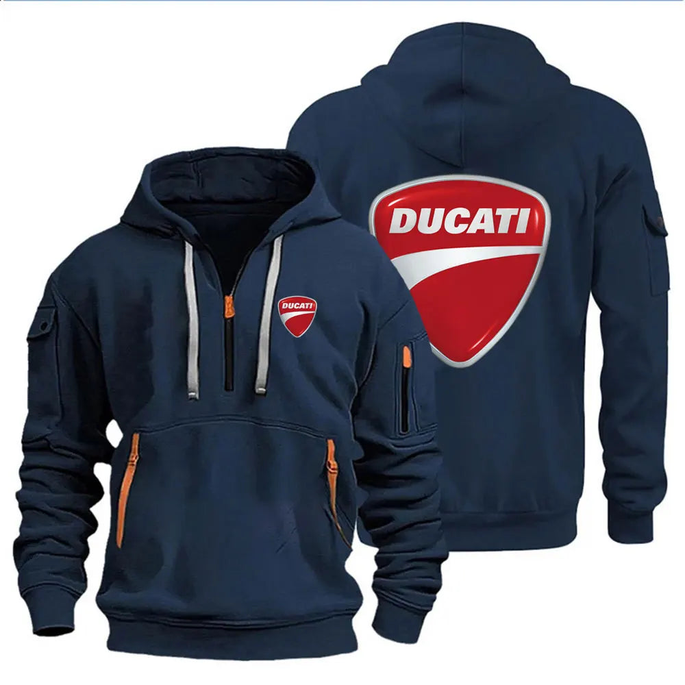 Ducati men's hooded sweatshirt spring autumn outdoor sportswear fashionable casual motorcycle enthusiasts loose men's clothing