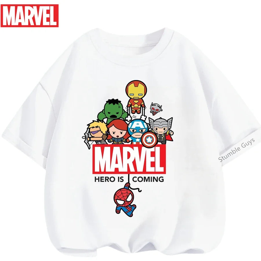 Boys Spiderman Clothes Girls Spider-Man Graphic T-Shirt Ages 3-14 Summer Marvel Kids Casual Tops