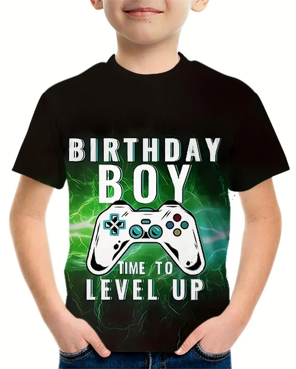 T-Shirts for Boys Short Sleeve 3D Gamepad Print Kids Summer Clothes Casual Fashion O-Neck Boys Tshirt Tops Children's Clothing