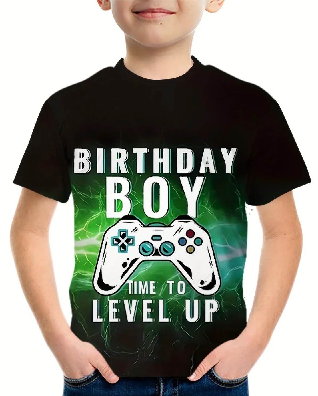 T-Shirts for Boys Short Sleeve 3D Gamepad Print Kids Summer Clothes Casual Fashion O-Neck Boys Tshirt Tops Children's Clothing